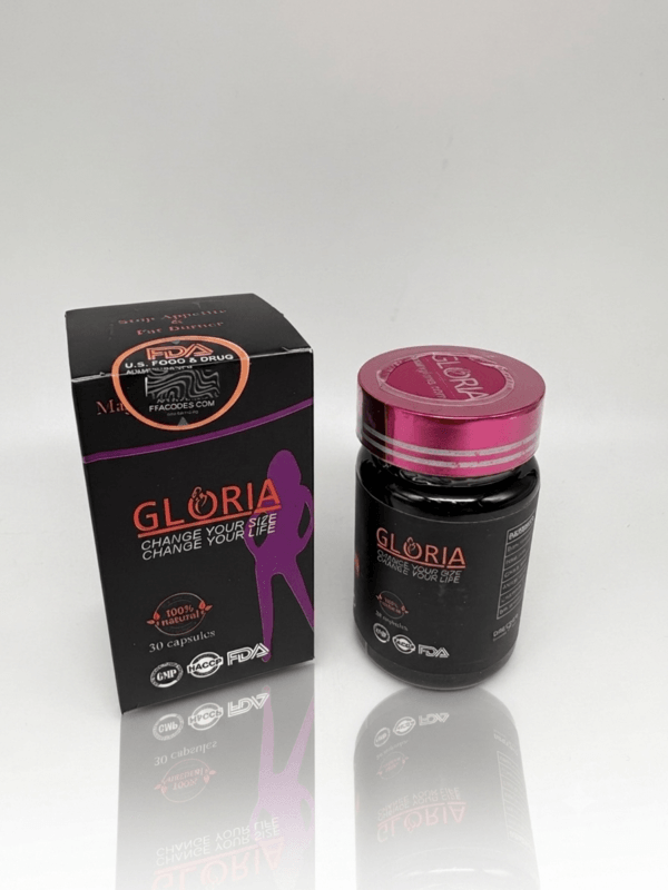 خرید قرص لاغری گلوریا Gloria اصل درب مشکی ۳۰ عددی (تضمین اصالت) - تصویر 2