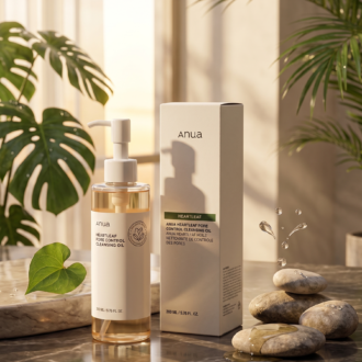 روغن پاک‌کننده آرایش و منافذ آنوا مدل Heartleaf Pore Control (کنترل‌کننده چربی، ضد جوش سرسیاه و التیام‌بخش)