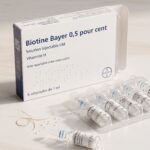 آمپول بیوتین بایر فرانسه اصل (توقف سریع ریزش مو، افزایش رشد مجدد، تقویت ناخن و سلامت پوست - بسته ۶ عددی ۱ میلی‌لیتری)