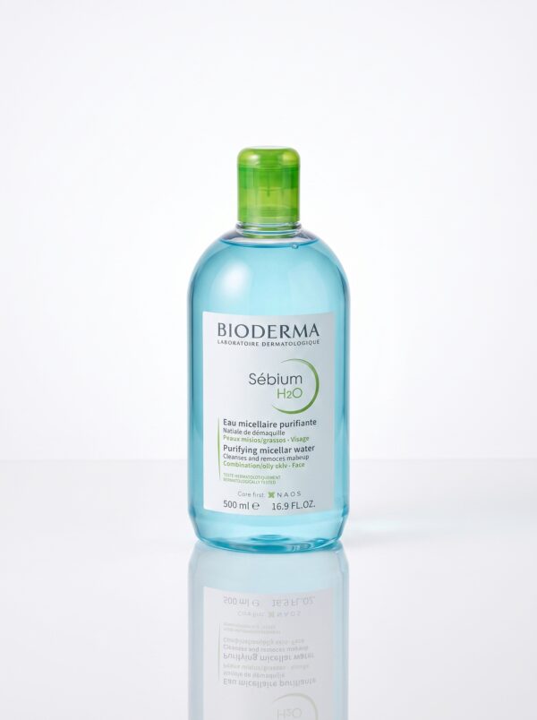 میسلار واتر بایودرما مدل Bioderma Sensibio H2O حجم ۵۰۰ میلی‌لیتر اصل فرانسه (محلول پاک‌کننده آرایش صورت و چشم، التیام‌بخش، بدون بو و مخصوص پوست‌های حساس و نرمال) - تصویر 2