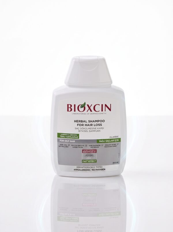 شامپو بیوکسین مدل کلاسیک مخصوص گیاهی موهای چرب  ضد ریزش Bioxcin (حاوی بایوکمپلکس B11 لیپوزومال، کنترل‌کننده چربی کف سر، تقویت‌کننده و محرک رشد مجدد مو - ۳۰۰ میلی‌لیتر) - تصویر 2