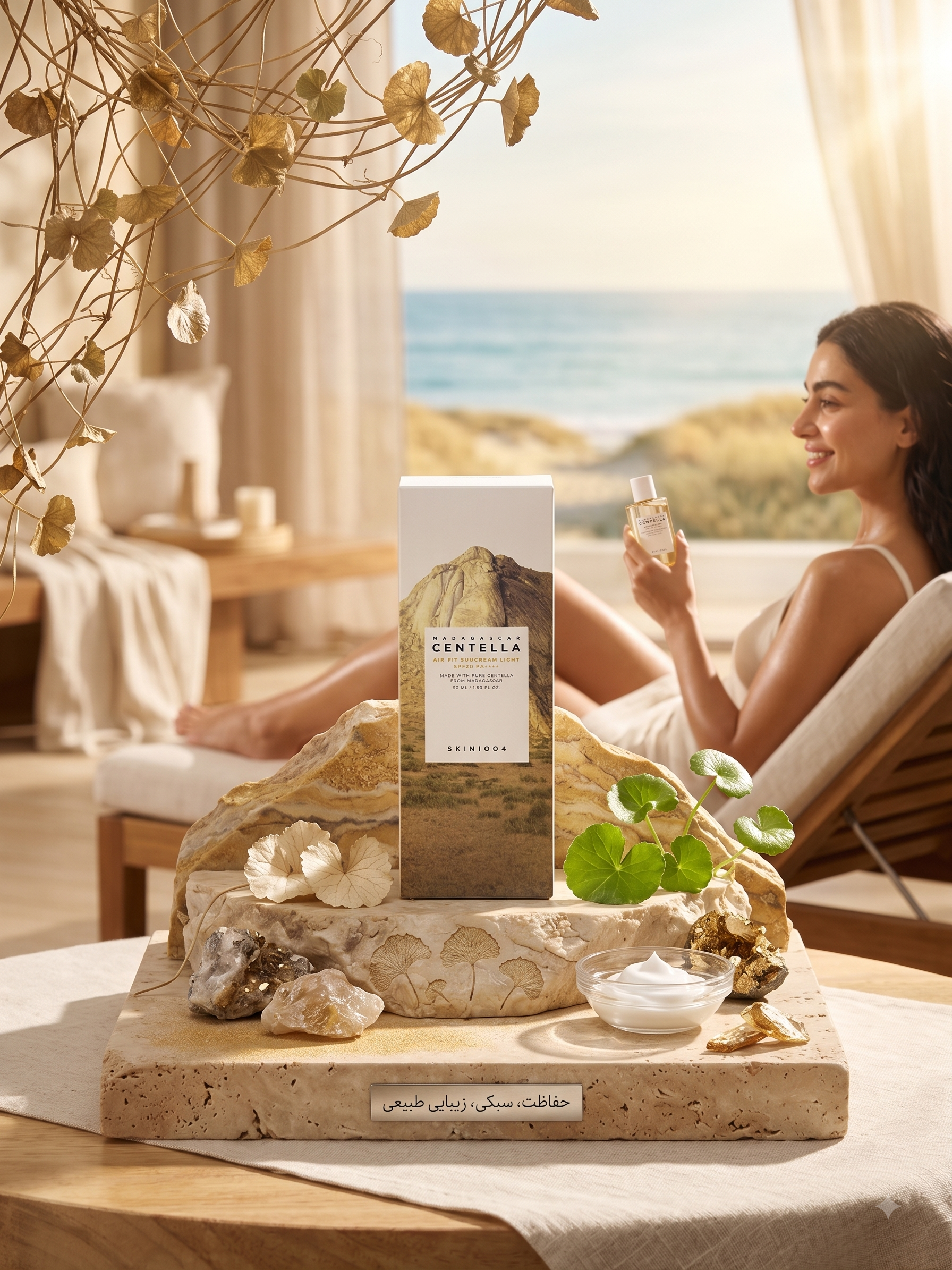 centellaairfit ضد آفتاب سیکا لایت اسکین ۱۰۰۴ Madagascar Centella Air-Fit Suncream Light - تصویر 1