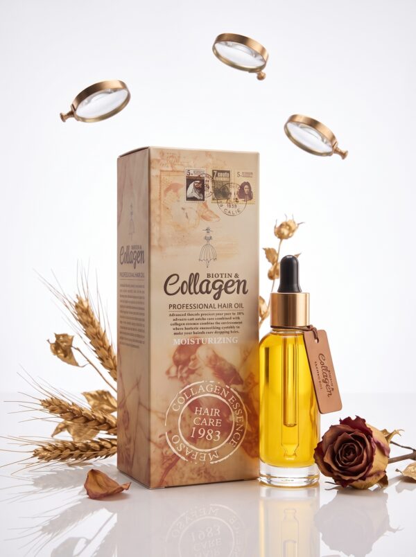 روغن مو بیوتین و کلاژن مفاسو مدل MEFASO Collagen Essence حجم ۱۰۰ میلی‌لیتر (آبرسان عمقی، ضخیم‌کننده موهای نازک، ضد ریزش و موخوره و درخشان‌کننده) - تصویر 2