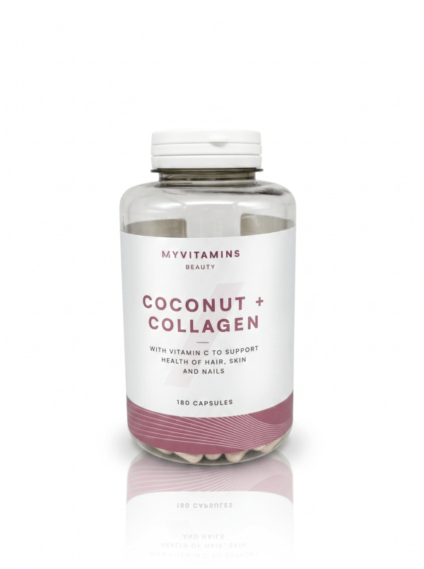 کپسول کوکونات اند کلاژن مای ویتامینز مدل Coconut & Collagen (Myvitamins انگلستان) - ۱۸۰ عددی - تصویر 2
