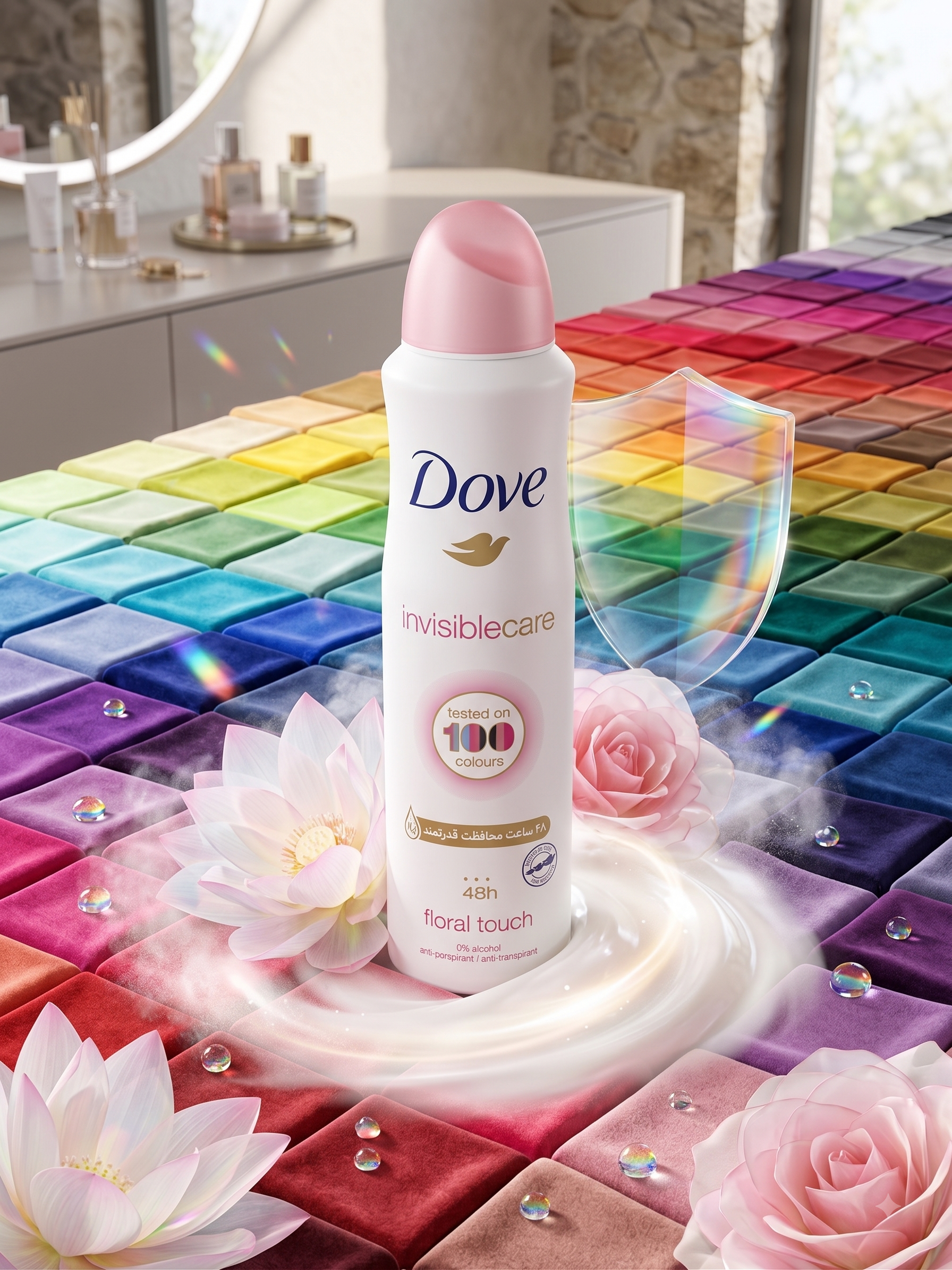 dovefloral اسپری ضد تعریق زنانه داو مدل Invisible Care رایحه Floral Touch - تصویر 1