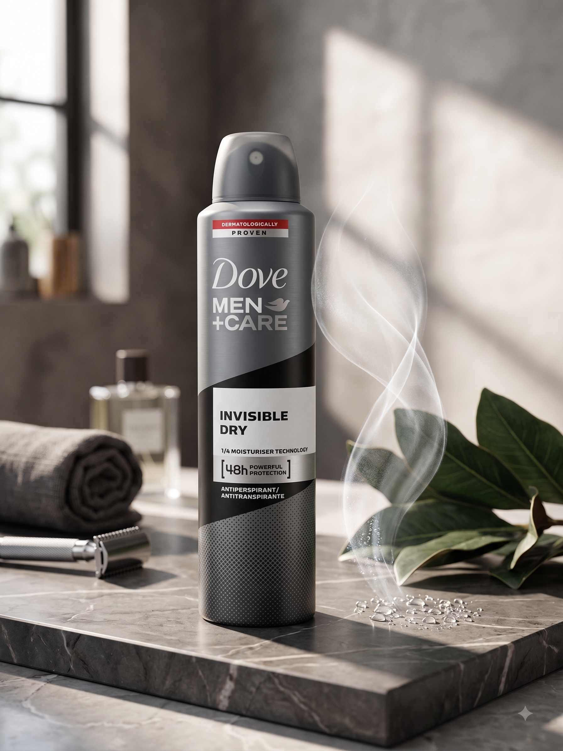dovemencare اسپری ضد تعریق مردانه داو مدل Men+Care Invisible Dry (محافظت ۴۸ ساعته و ضد لک) - تصویر 1