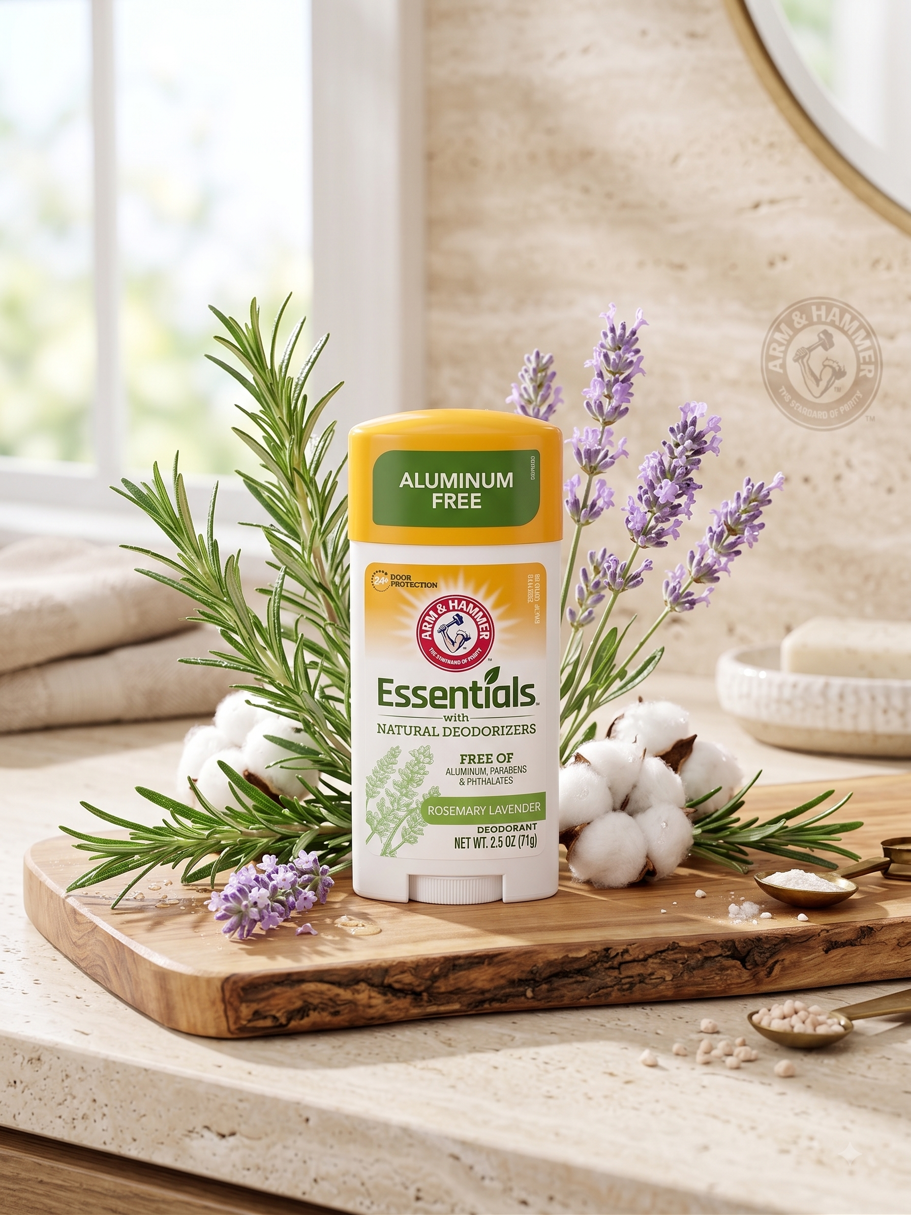 essentaialslavender استیک دئودورانت طبیعی آرم اند همر مدل Essentials Rosemary Lavender - تصویر 1