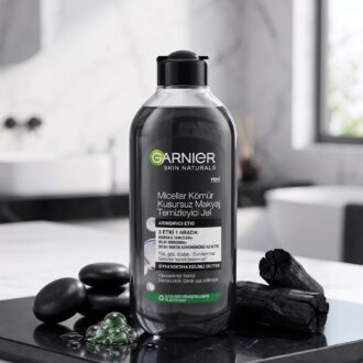 ژل میسلار پاک‌کننده آرایش زغال فعال گارنیه مدل Micellar Charcoal Cleansing Gel