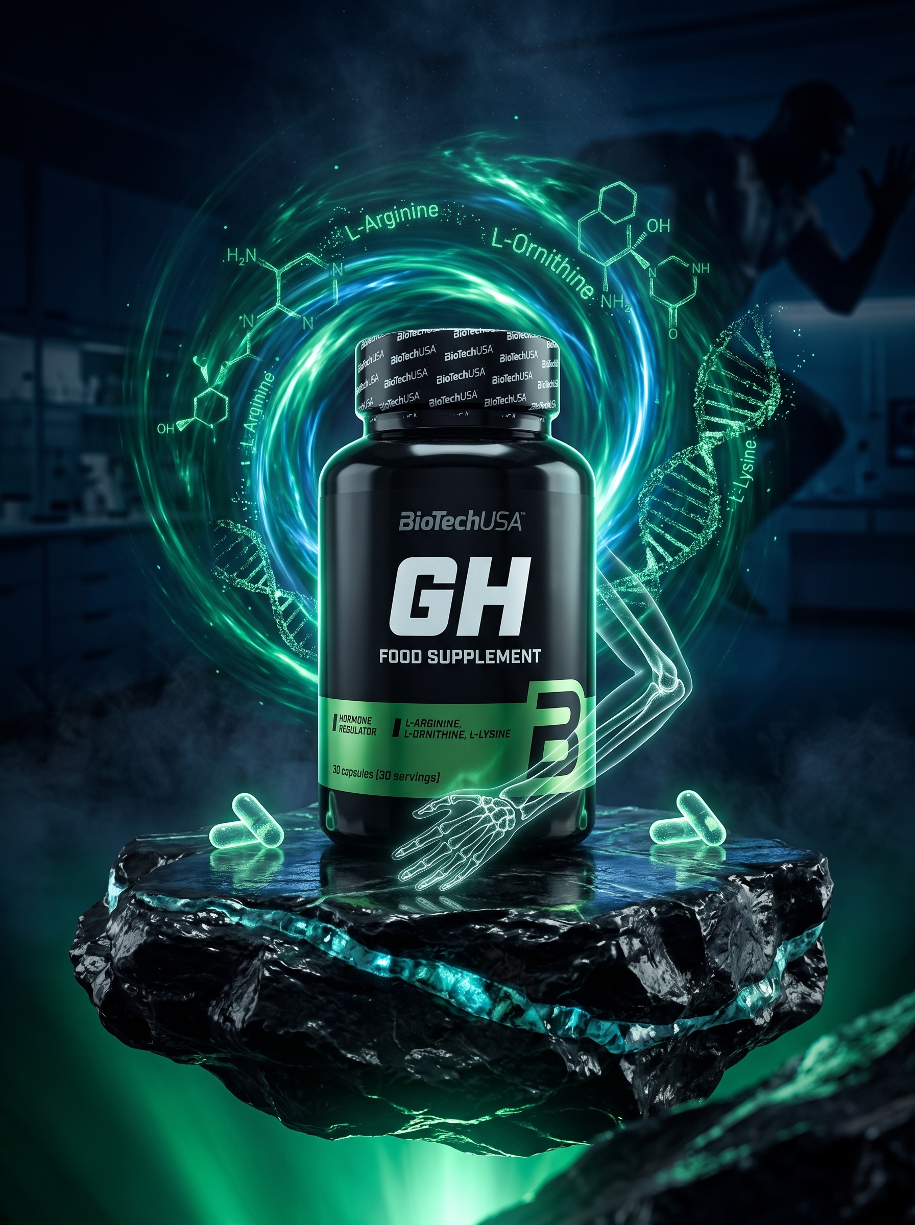 gh2 مکمل محرک هورمون رشد GH بایوتک یو اس ای مدل Hormone Regulator (ترکیب سینرژیک ال-آرژنین، ال-اورنیتین و ال-لیزین) - تصویر 1