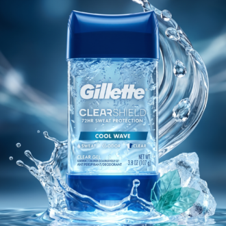 ژل ضد تعریق مردانه ژیلت مدل ClearShield Cool Wave