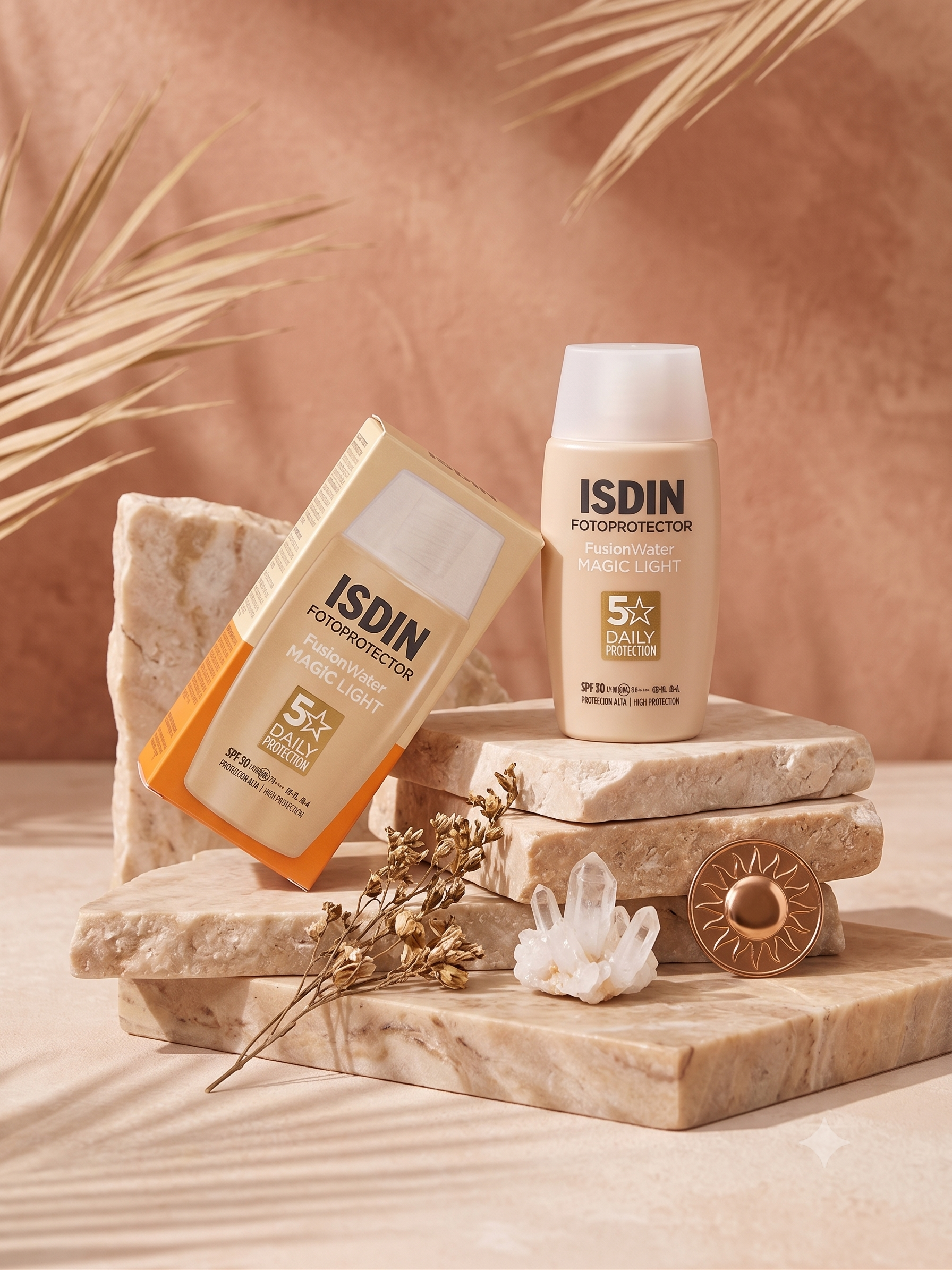 isdin magic light 1 ضد آفتاب رنگی ایزدین مدل Fusion Water Magic Light - تصویر 1
