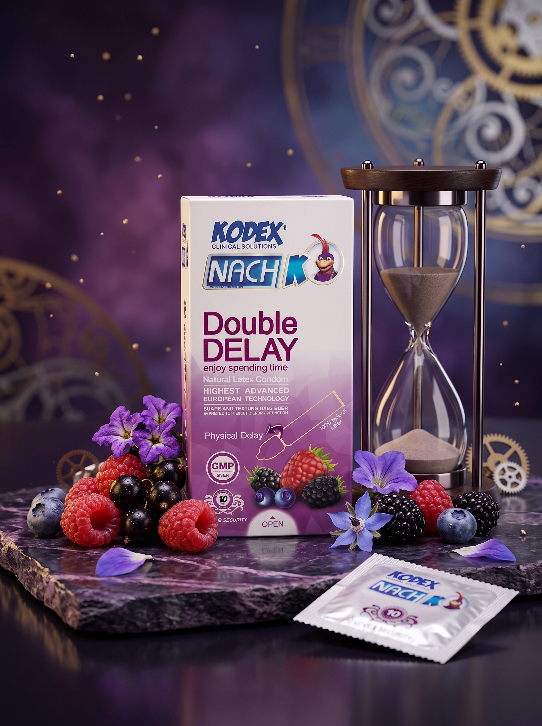 kodes-doubledelay2 کاندوم تاخیری دوبل ناچ کدکس مدل Double Delay (۱۰ عددی) - تصویر 1