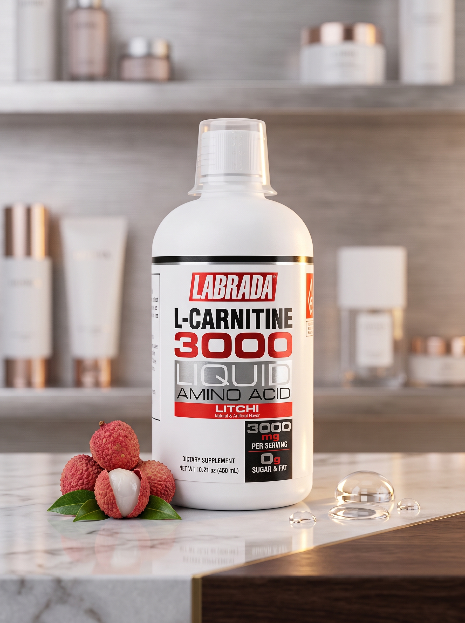 lcarnitin1 ال کارنیتین مایع ۳۰۰۰ لابرادا نوتریشن مدل L-Carnitine Liquid با طعم لیچی (چربیسوز، تبدیل چربی به انرژی، بدون قند و کالری - ۴۵۰ میلیلیتر / دوز درمانی ۳۰۰۰mg در هر سروینگ اصل آمریکا) - تصویر 1