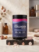 پودر کلاژن نئوسل مدل Super Collagen Peptides تیپ 1 & 3 (جوانساز قوی پوست، آبرسان، ضدچروک، تقویت مو، ناخن و مفاصل - ۲۰ گرم کلاژن در هر سروینگ اصل آمریکا)