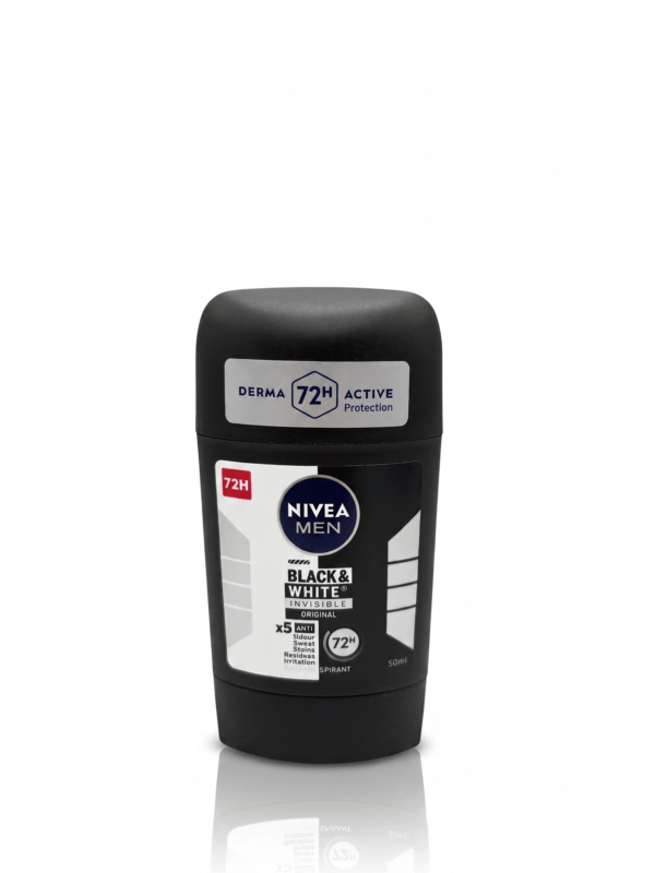 استیک ضد تعریق مردانه نیوآ مدل Black & White Invisible Original وزن ۵۰ گرم (Nivea اصل) - تصویر 2