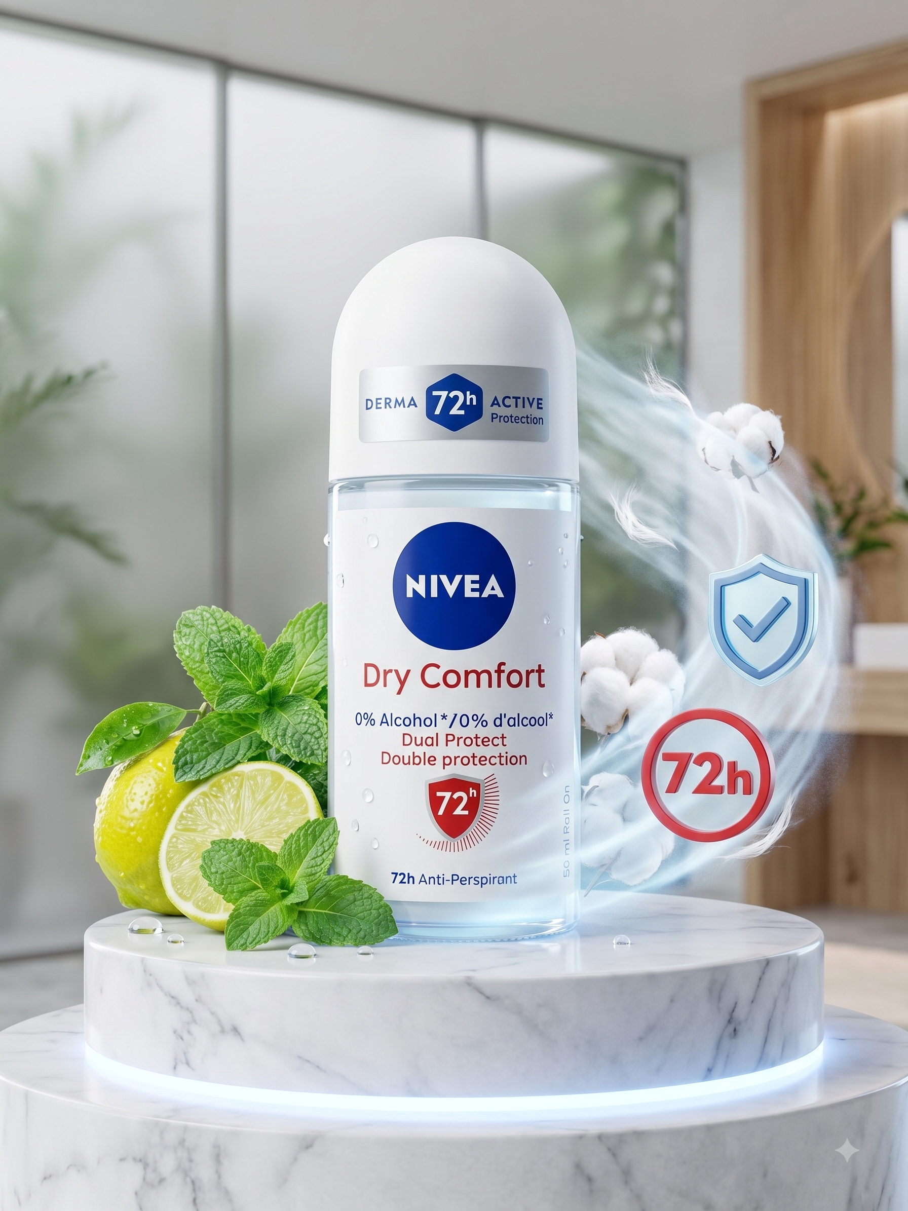 niveadry رول ضد تعریق زنانه نیوآ مدل Dry Comfort - تصویر 1