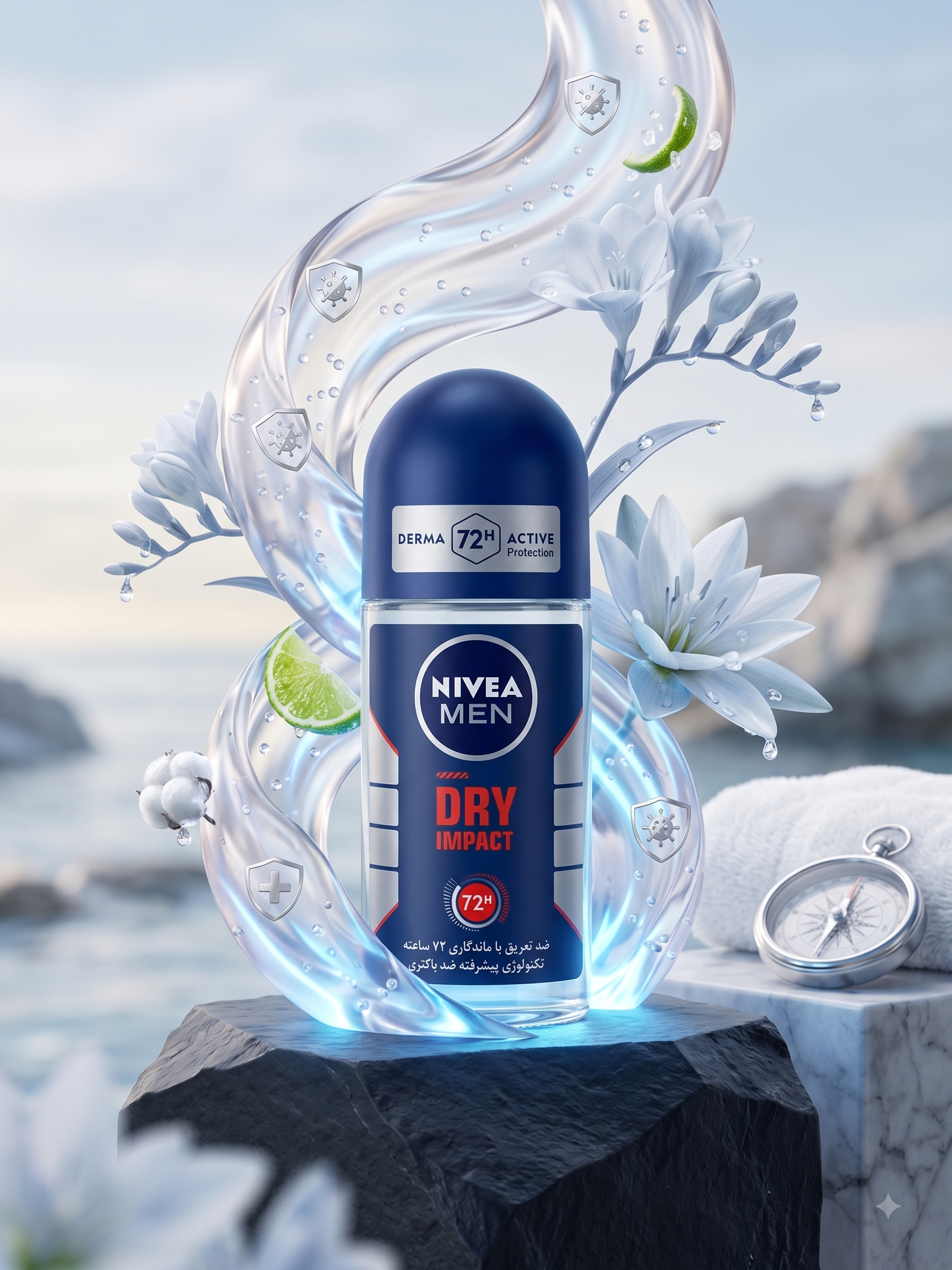 niveadryimpact رول ضد تعریق مردانه نیوآ مدل Dry Impact - تصویر 1