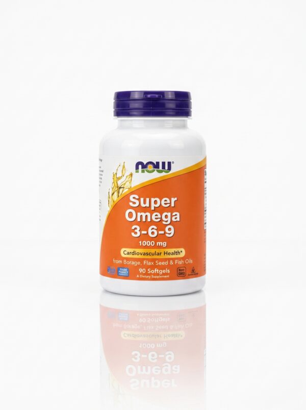 سافت‌جل سوپر امگا ۳-۶-۹ نائو فودز ۱۰۰۰ میلی‌گرم اصل آمریکا مدل NOW Super Omega 3-6-9 (سلامت قلب و عروق، تقویت مفاصل، شادابی پوست و مو و بهبود عملکرد مغز - ۹۰ عددی) - تصویر 2