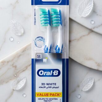 مسواک دوقلو اورال بی مدل Oral-B 3D White Fresh White