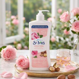 لوسیون بدن آبرسان و صاف‌کننده سنت ایوز مدل St. Ives Rose & Argan Oil