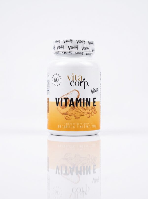 قرص ویتامین E ویتاکورپ مدل Vitality بسته ۶۰ عددی (Vitacorp اروپایی) - تصویر 2