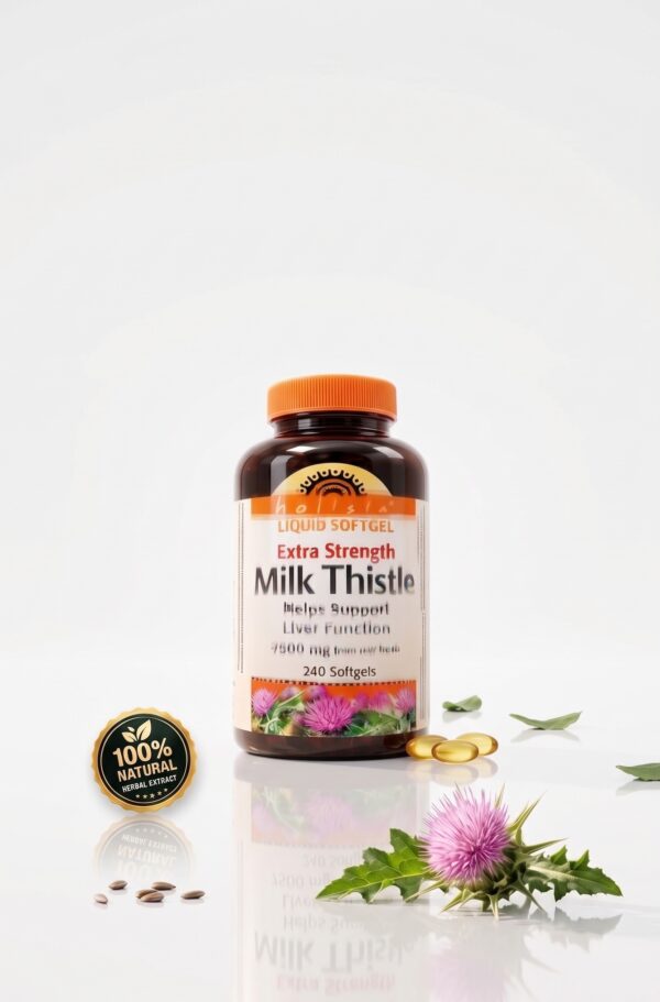 سافت ژل خار مریم هولیستا ۷۵۰۰ میلی‌گرم ۲۴۰ عددی (Holista Milk Thistle) - تصویر 2